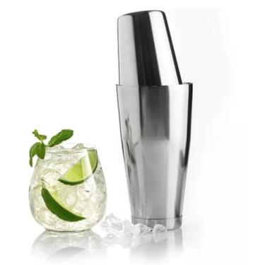 Imagem de Coqueteleira Inox Estilo Boston Profissional Com Copo 800ml E Tampa 500ml Bartender Coqueteleria MAGIC UTILIDADES