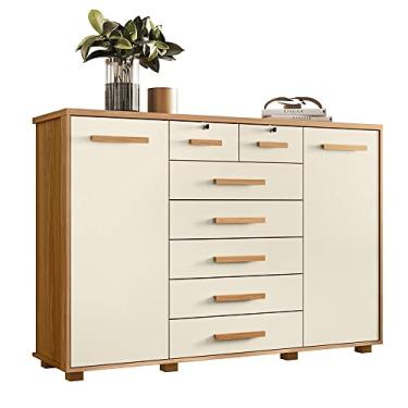 Imagem de Cômoda Quarto Fontana com 7 Gavetas e 2 Portas Carvalho/off White