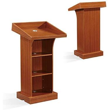 Imagem de Púlpito para sala de conferência, mesa de conferência, moderador de hotel, campus da empresa, para casamento em restaurante, sândalo, tamanho único