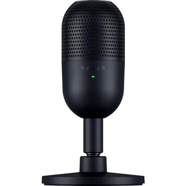 Imagem de Razer Mini microfone USB Seiren V3: microfone condensador - padrão de captação supercardioide - Sensor de toque para mudo com indicador LED - Amortecedor - Ultra compacto - PC, Discord, OBS Studio,
