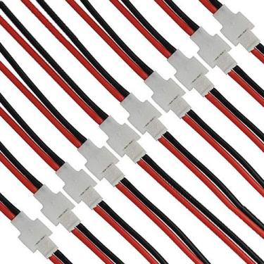 Imagem de 10 Pairs 2.0mm Spade 2P Cable Lead Plug Connector Male and Female for 1S Lipo Battery Charging Drone Syma X5C X5SW SNAPTAIN S5C