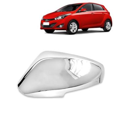 Imagem de Aplique Cromado Para Capa Retrovisor HB20 HB20S HB20X 2013-2019 Elantra 2012-2016 Com Pisca Encaixe Perfeito - Lado Esquerdo