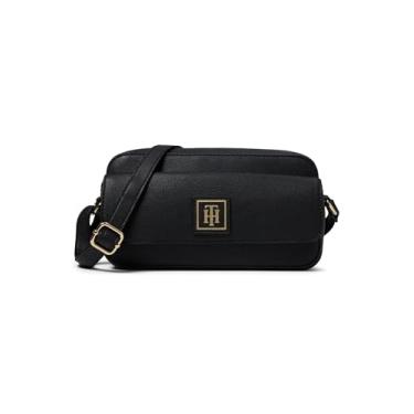 Imagem de Tommy Hilfiger Bolsa tiracolo Lucille II com aba, Preto, Small