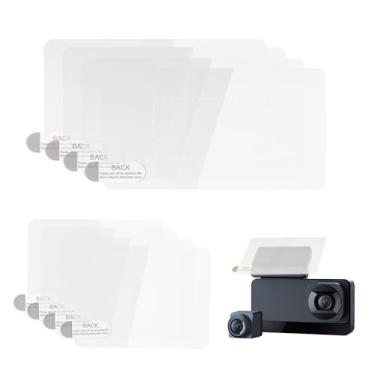 Imagem de Rislobx Adesivo de para-brisa Dashcam, 8 peças de adesivos eletrostáticos para câmera de painel, aplicador de filme transparente antiarranhões para montagem de câmera de painel
