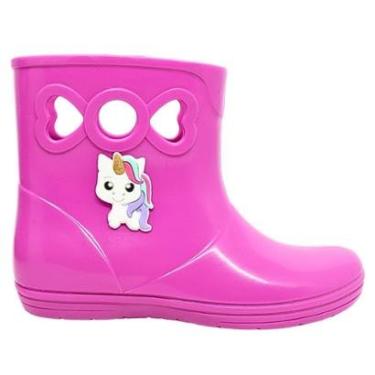 Imagem de Bota Galocha Infantil Menina Unicornio Leve Macio Impermeavel Antiderrapante Confortavel Fofa-Feminino