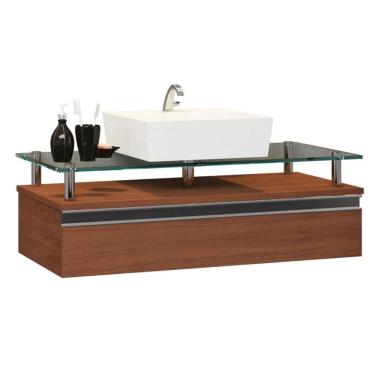 Imagem de Gabinete Banheiro 60cm Ametista Marrom