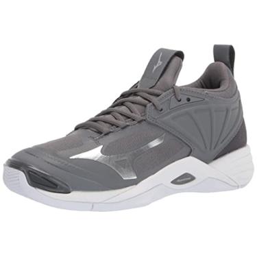 Imagem de Mizuno Tênis de vôlei unissex Wave Momentum 2, Cinza, 8