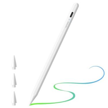 Imagem de GOOJODOQ Caneta Stylus para iPad 2018-2024, suporta indicador de bateria, captura de tela, rejeição de palma e inclinação, compatível com iPad 6/7/8/9/10, iPad Pro 27.9 cm/32.8 cm/33.0 cm/M4, iPad Air