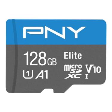 Imagem de PNY 128GB Elite Mobile Accessories Class 10 U1 V10 A1 microSDXC Cartão de memória flash - 100 MB/s, Classe 10, U1, V10, A1, Full HD, UHS-I, Micro SD
