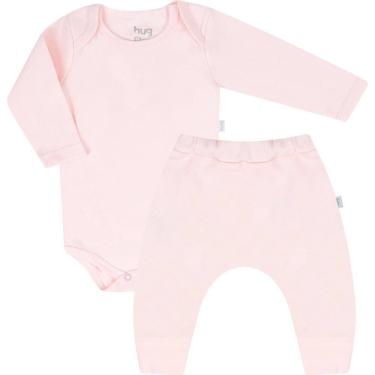 Imagem de Conjunto de Body Hug Longo Com Calça Saruel Rosa