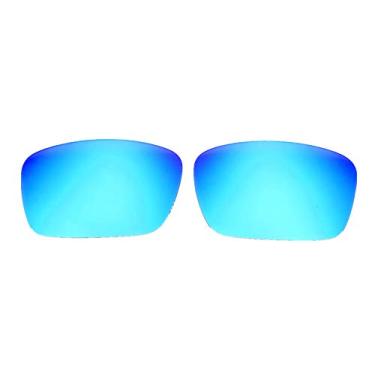 Imagem de NicelyFit Lentes de reposição polarizadas para óculos de sol Oakley Fuel Cell (espelhado azul gelo), Espelhado azul gelo, Fuel Cell