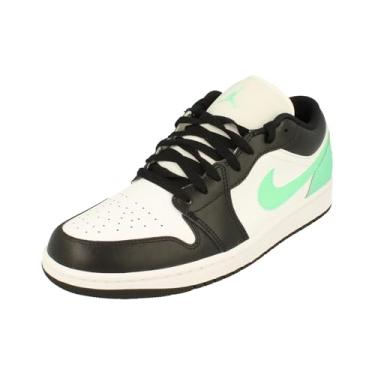 Imagem de Nike Tênis masculino Air Jordan 1 Low, Branco, preto, verde, luminoso, 41