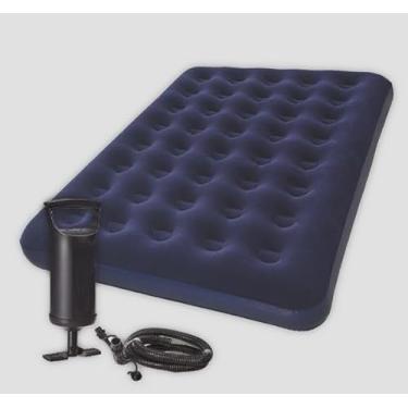 Imagem de Colchão Inflável Casal Resistente + Bomba de Ar
