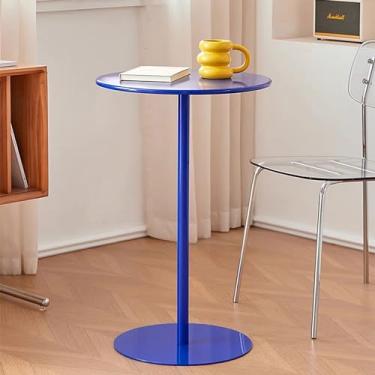 Imagem de Mesa de bar alta mesa de bistrô mesa de bar altura mesa de coquetel com topo e base de ferro de metal, mesa de jantar, pequenas mesas redondas para sala de estar, cozinha, bistrô, seleção de modelos