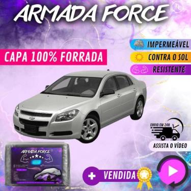Imagem de Capa Cobrir Carro MALIBU 100% Forrada Armada Force 100% Impermeável Fo