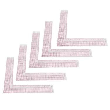 Imagem de Régua de Costura Régua de Alfaiate Régua de Roupas Régua de Corte de Plástico 5 Peças para Peças Régua Francesa de Pesagem Régua de Medição de Peso Régua de Tecido Régua de