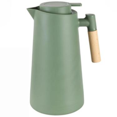 Imagem de Garrafa Térmica Para Café Chá 1lt Fosca Cabo de Madeira  - Wolff, Verd