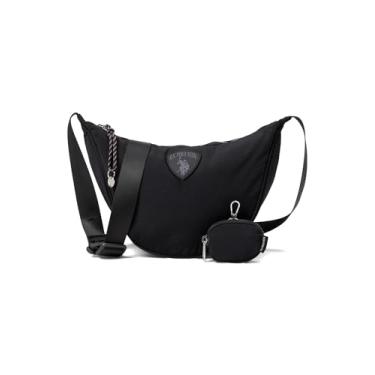 Imagem de U.S POLO ASSN. USPA Nylon Banana Crossbody, preto, Preto, Medium