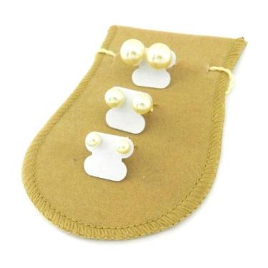 Imagem de Brinco Feminino Perola Kit 3 Peças Folheado Ouro 18k Br151 - WNBIJOUTE