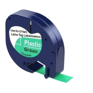 Imagem de Fita Plástica Para Rotuladora Dymo Letratag 4m X 12mm - Label Tape, Ve
