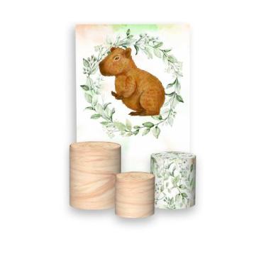Imagem de Painel De Festa Vertical 1,50 x 2,20 + Trio De Capas Cilindro - Capiva