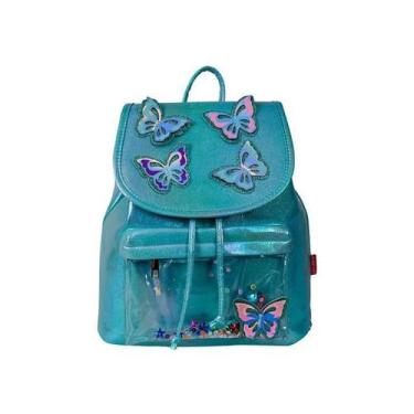 Imagem de Mochila Escolar Costas Feminina Infantil Juvenil Menina Bolsa Brilhant