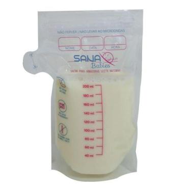 Imagem de Kit Com 18 Sacos Para Armenar Leite Materno Sana Babies