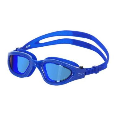 Imagem de Óculos De Natação Lente Espelhada Águas Abertas Glow Speedo, Azul, Azu