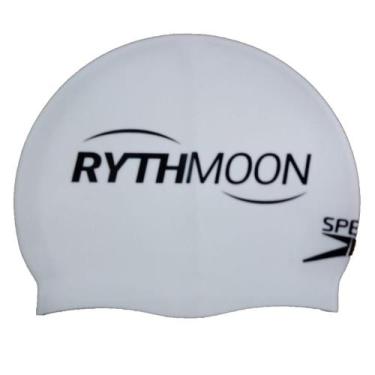 Imagem de Touca De Natação Speedo Adulto Lisa Flat Swim Cap Rythmoon, Branco
