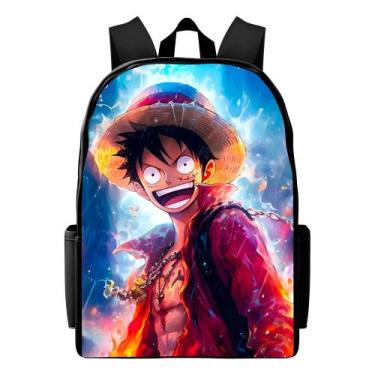 Imagem de Bolsa Infantil Masculina Personalizada One Piece Mochila Escolar Top R