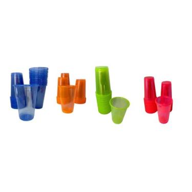 Imagem de Copo Neon Colorido Biodegradável Descartável Premium-75un -  ARCÓLOR, 