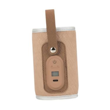 Imagem de Kokiya Aquecedor de mamadeira para bebês, mamadeiras de amamentação, aquecedor de água leve, bolsa térmica para mamadeira, para áreas externas, 50-80 mm, Cáqui