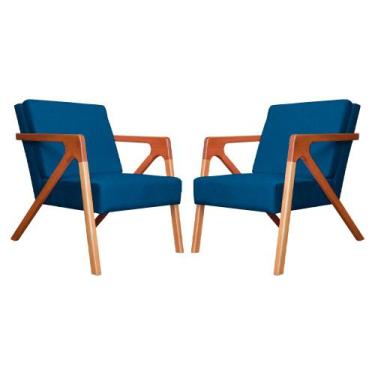 Imagem de Kit 02 Poltronas Decorativas Monalisa Luxo Suede Cores - DS Estofados,