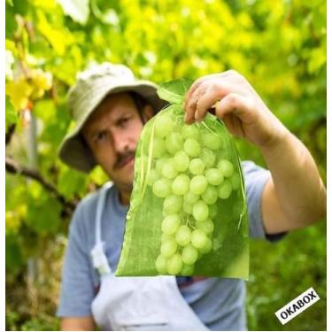 Imagem de 40 Saco Organza Protege Fruta No pé Lavável para fruta uva - OKABOX