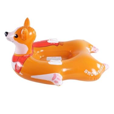 Imagem de Fancyes Tubo de neve inflável, trenós infláveis, tubo de neve para filhotes com alças, brinquedo de neve portátil resistente ao frio para esqui, esportes ao