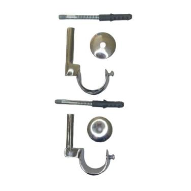 Imagem de KIT 2 Suporte Simples de Teto para Varão de Cortina 19mm - DECOR LIDER