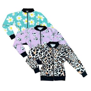 Imagem de Casaquinho Meia Estação Infantil Kit Com 3 Jaquetas Blogger - Ak Fashi