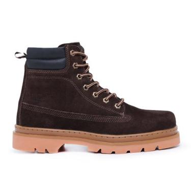 Imagem de Bota Masculina Frontinni Coturno Adventure Couro Nobuck Marrom, 39, Ma