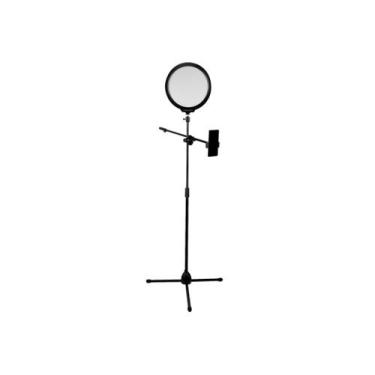 Imagem de Iluminador Led Ring Light 12 Soquete 3em1 Make Fotos Tripé Selfie Port