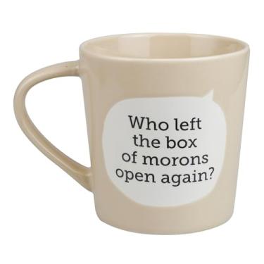 Imagem de Enesco Caneca de café Our Name is Mud Dirty Left the Box of Morons Open, 473 ml, creme