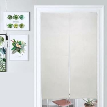 Imagem de DYAGSIO Cortinas de porta japonesas personalizadas com logotipo de foto tapeçaria cortina de porta de entrada para casa cozinha quarto, branca, 1 peça, 70 x 90 cm