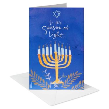 Imagem de American Greetings Cartões de Hanukkah embalados com envelopes, Menorah, desenhado por Kathy Davis (12 unidades)