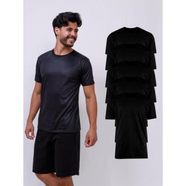 Imagem de Kit 5 Camisetas Lisas Básicas Manga Curta 100% Poliester - Roger, GG, 
