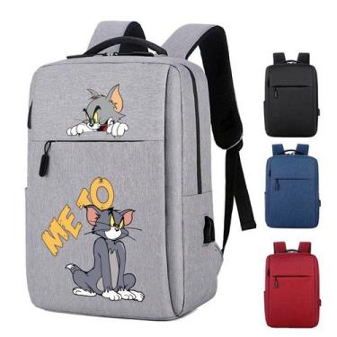 Imagem de Mochila USB Escolar Estampa Infantil Tom e Jerry Notebooks, Trabalho E