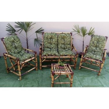 Imagem de Conjunto de Móveis de Bambu com Mesa Poltrona Sofá A-06 - Alos
