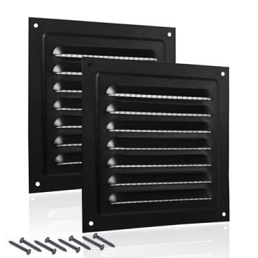 Imagem de Aberturas de ventilação de sótão de 15,2 cm x 15,2 cm, ventilação de parede quadrada com grade de metal FocuVenHom com malha fina integrada para porta externa casa sótão porta de garagem parede