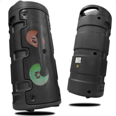 Imagem de Caixa de Som Portátil 16W com Rádio FM, USB e Bateria Durável - Bivolt