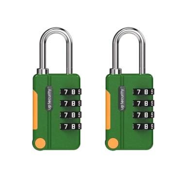 Imagem de TOKSHOP Cadeado com Segredo 4 Dígitos 30mm Segurança para Mochila Mala Armário (2, Verde)