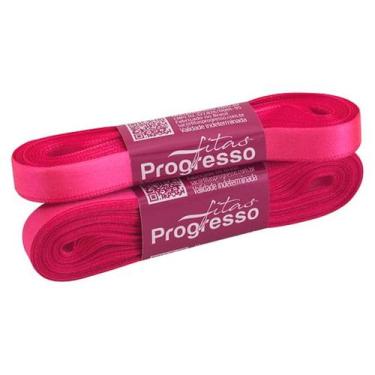 Imagem de Fita Gorgurão 11mm N2 - 10m Cor 279 Rosa Cítrico - 1 unidade - Fitas P