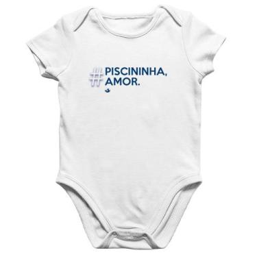 Imagem de Body Bebê Algodão Piscininha amor - Foca na Moda, Branco, G
